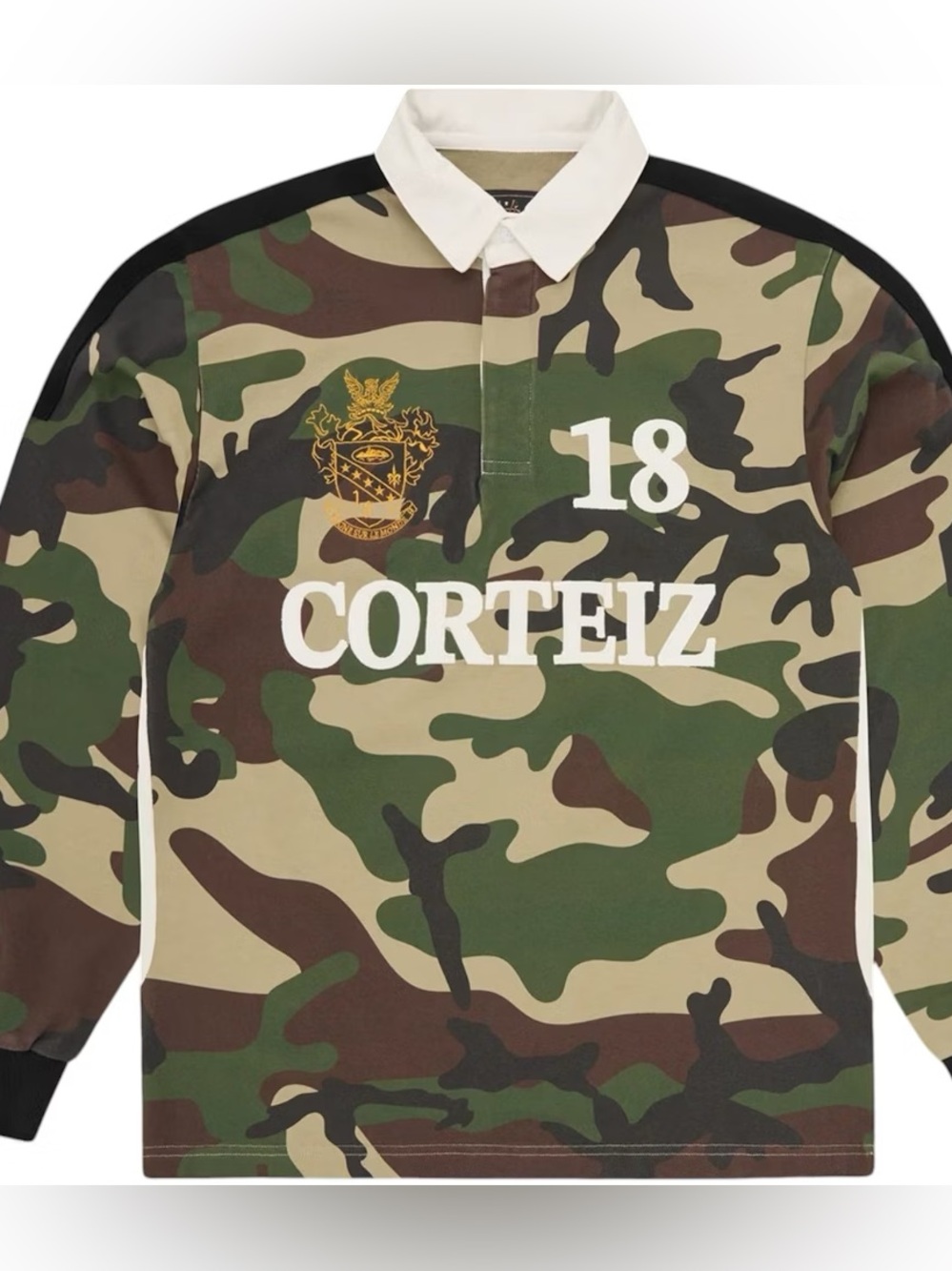 Corteiz Camo brown/green/tan collared long sleeve open to offers